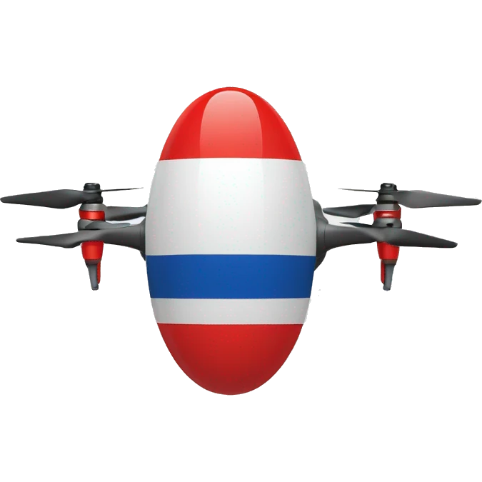 drone with Flying czech flag emoji