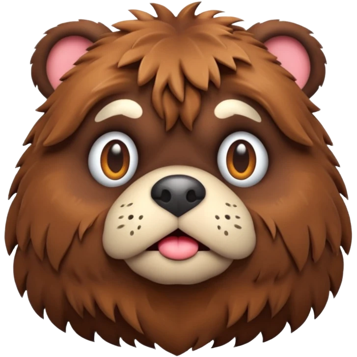 Pug × French Bulldog (Frug) with brown fur. I'd like a 3D emoji emoji