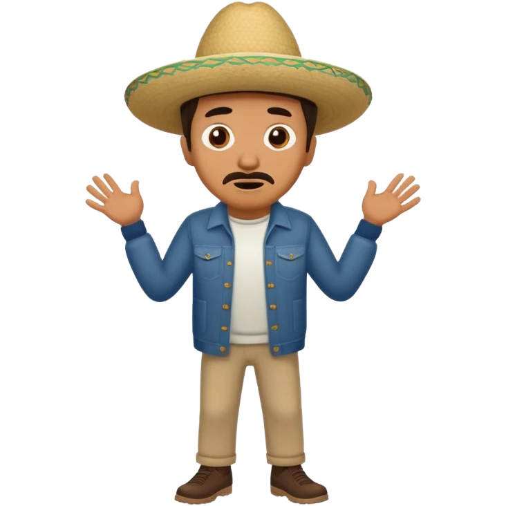 Mexican guy hopping border  emoji