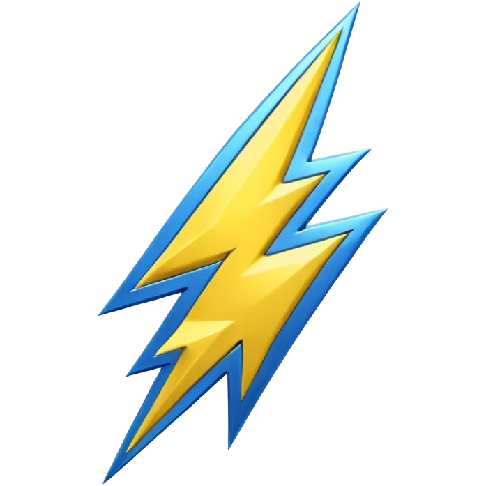 “Emoji-style R logo, metallic silver with electric blue outline, bold and rounded like a sticker. Blue lightning bolt ⚡ on the left, yellow lightning bolt ⚡ on the right. Soft glow, glossy 3D finish, centered, white or transparent background.”But take reference of photo  emoji