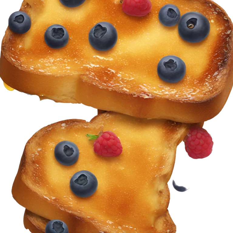 French toast with syrup and berries emoji