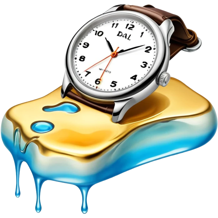 surreal SPAM melting watch dali landscape emoji