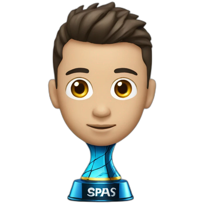 CR7 con la copa del mundo emoji