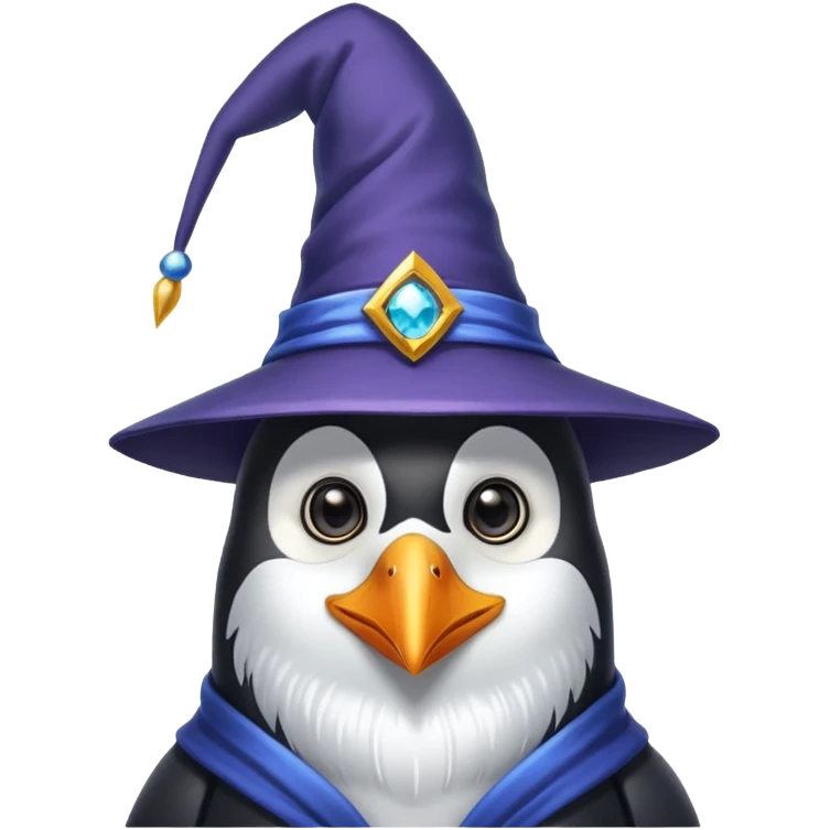 Penguin Wizard emoji