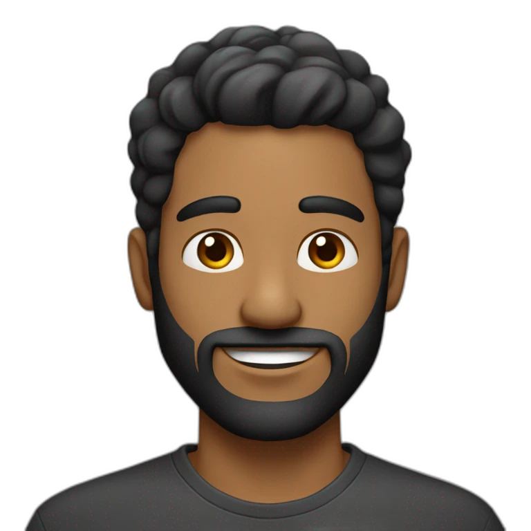 hombre de 26 años cabello corto negro y con barba emoji
