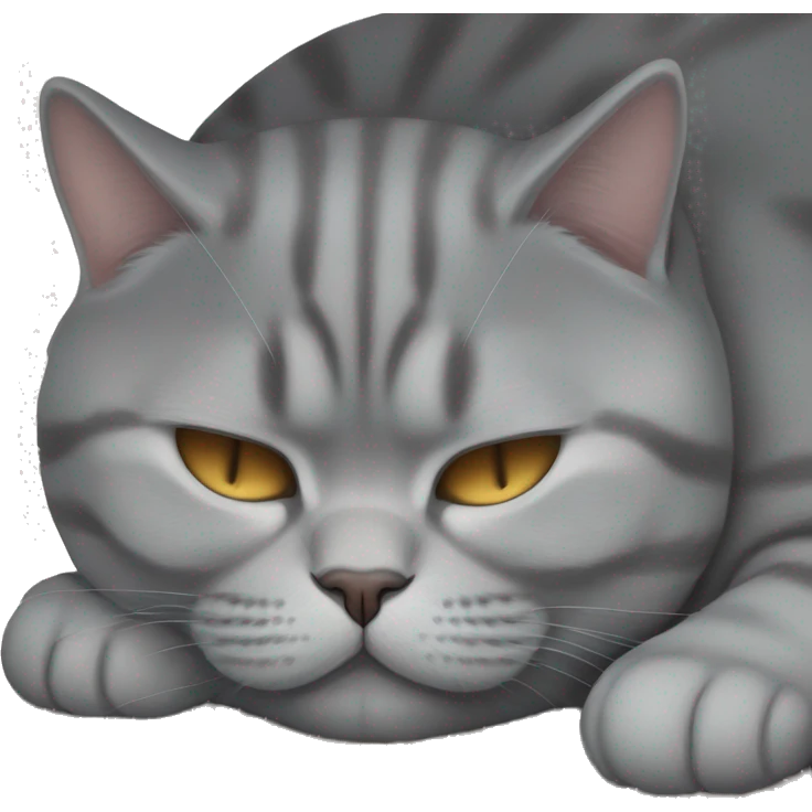 Sleeping british shorthair cat emoji