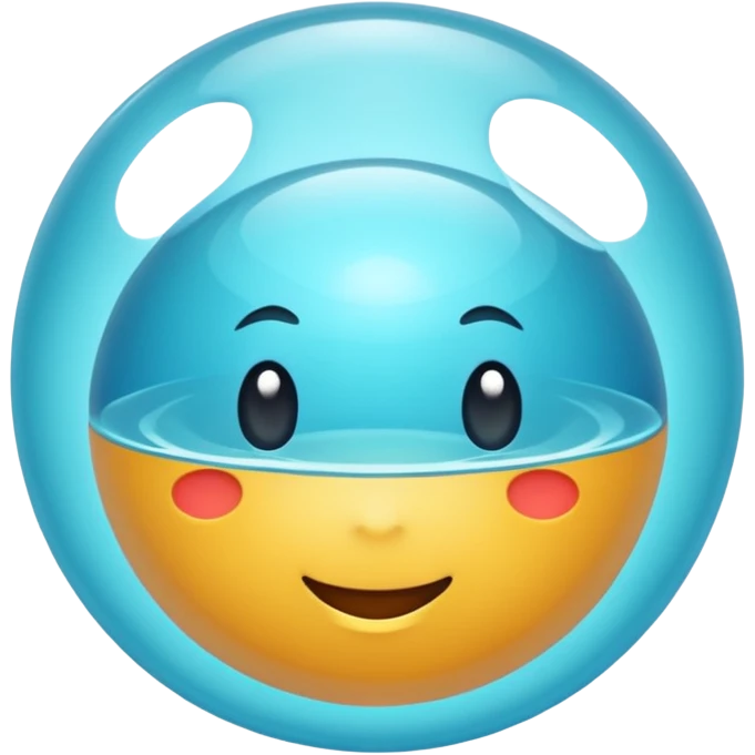 aqua color sphere emoji