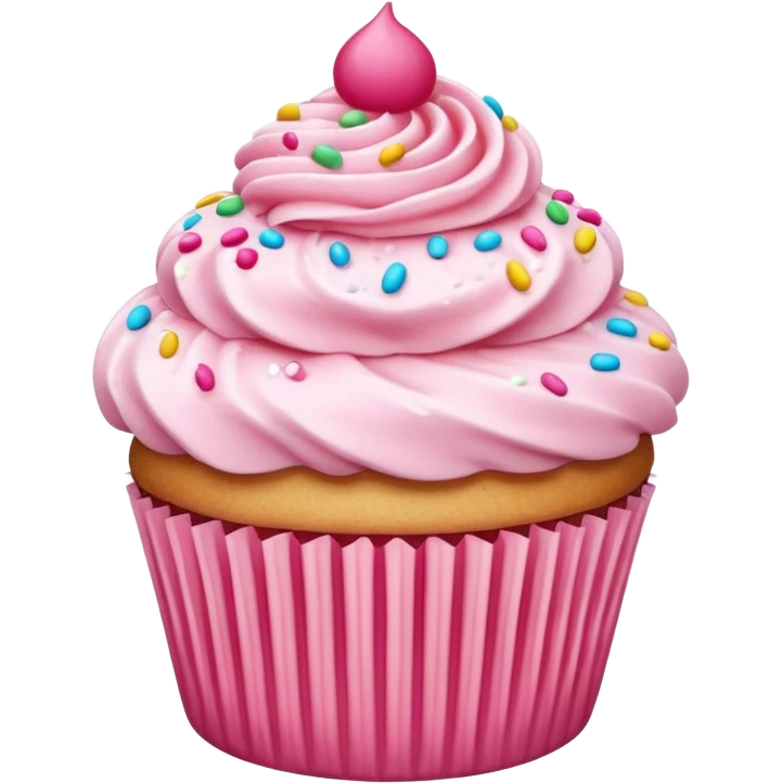 Cupcake with pink icing emoji