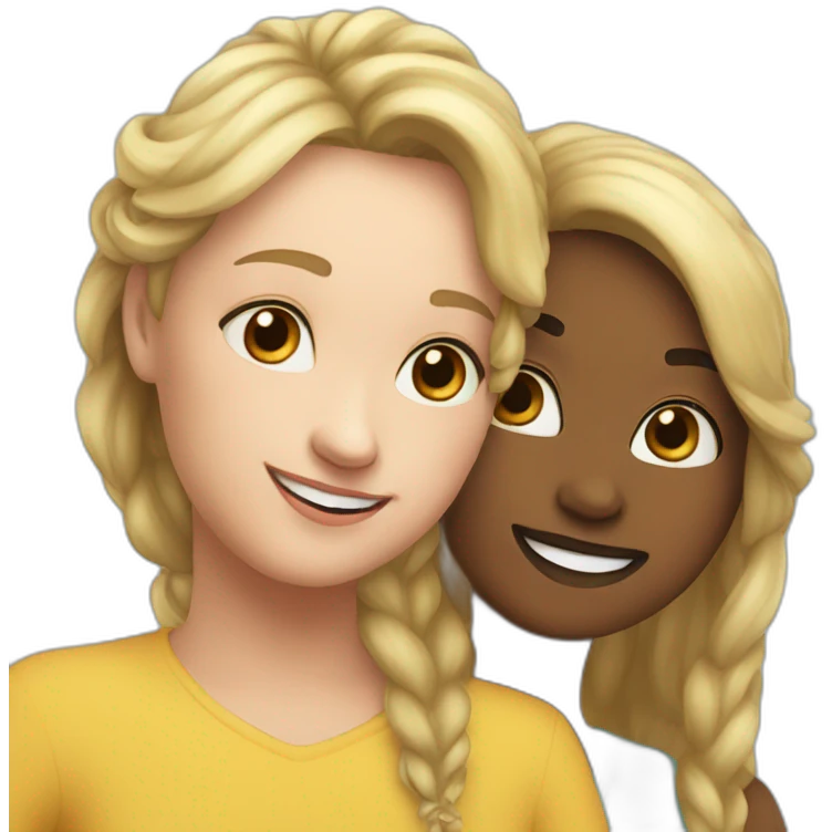 Lylou and me as joy emoji