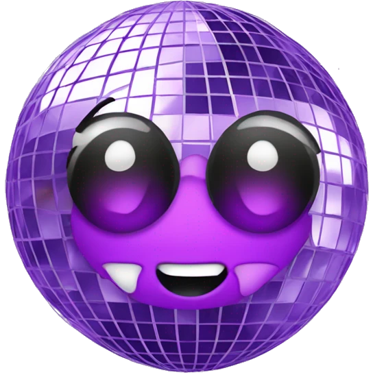 Disco ball with Purple Heart  emoji