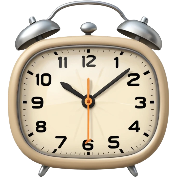 alarm oclock aesthetic and ios.18.1 and to show six in the morning color beige emoji