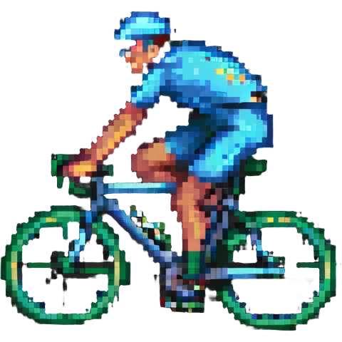 cyclist sprinting, energetic, dynamic emoji