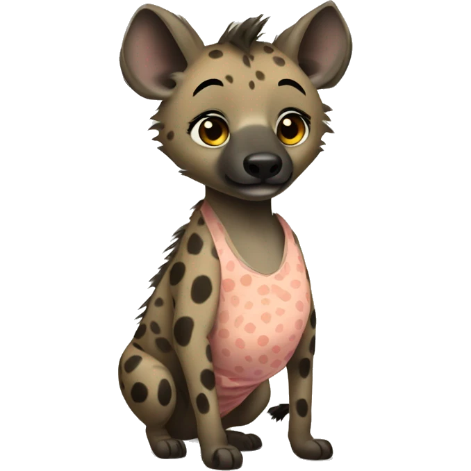 Pregnant Hyena in a Maternity Dress emoji
