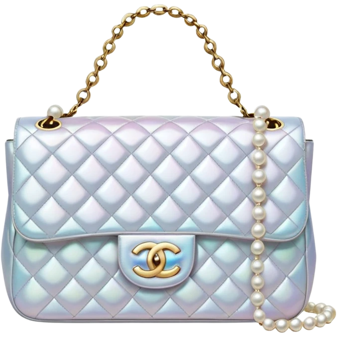 chanel pearl bag emoji