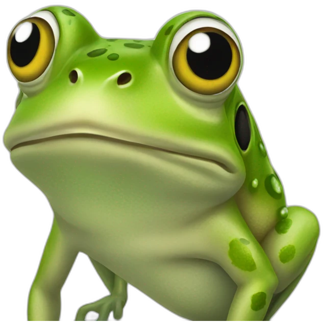 Frog with a bock  emoji