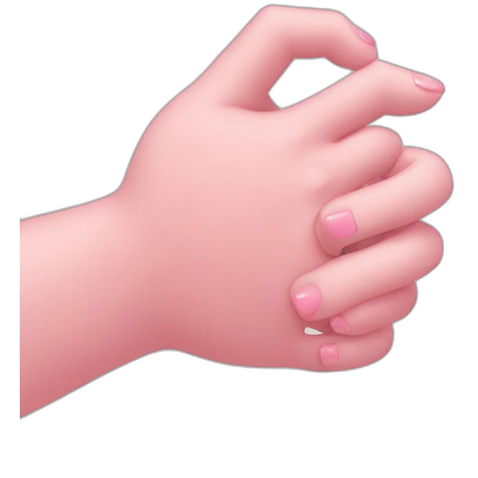 pinkies (fingers) o two different people intertwined like a promise emoji