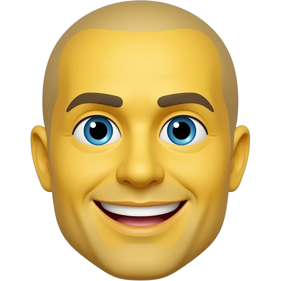 Yellow smiley with 2 teeth emoji