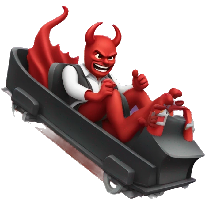 devils on a rollercoaster emoji