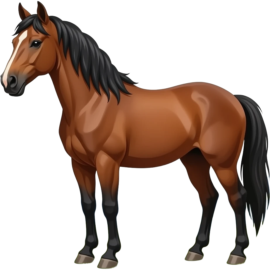 Karabakh horse in the mountainous terrain emoji