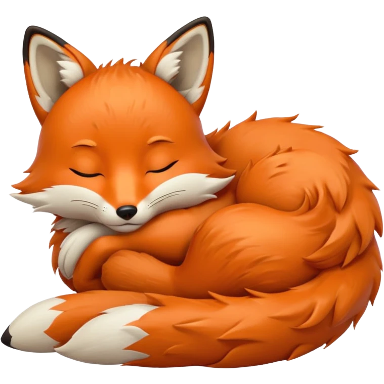fox sleeping emoji