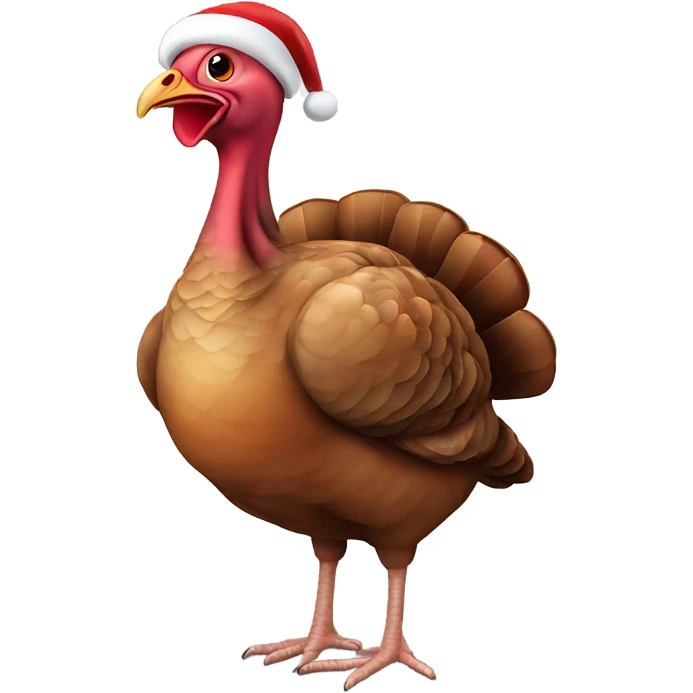 Christmas turkey isolated emoji
