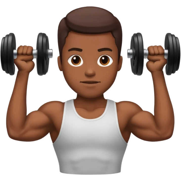 haltère épaule bras levé emoji