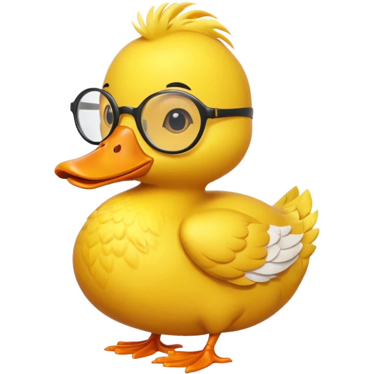 dame un pato amarillo con lentes de sol emoji