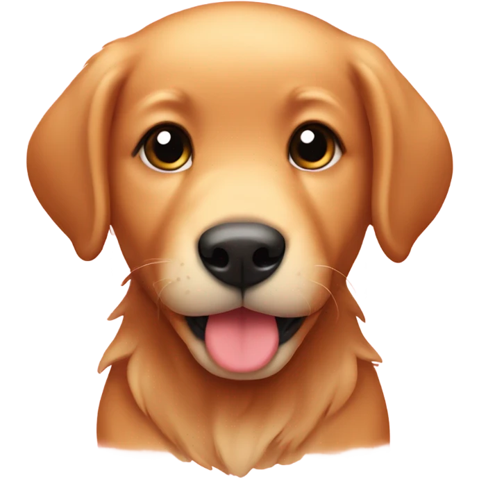 Kawaii red retriever puppy emoji