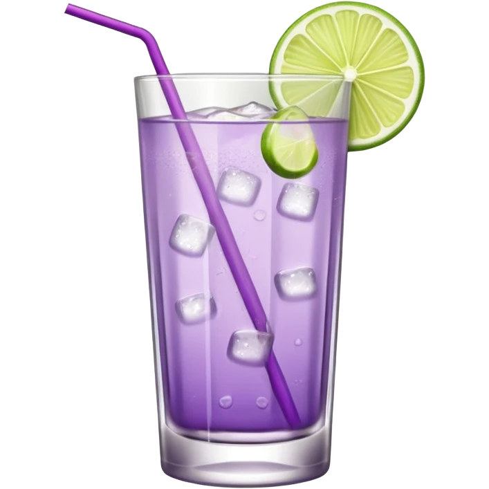 Cocktail light purple with high glass emoji
