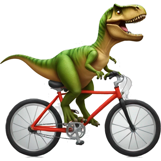 t-rex riding a bike emoji