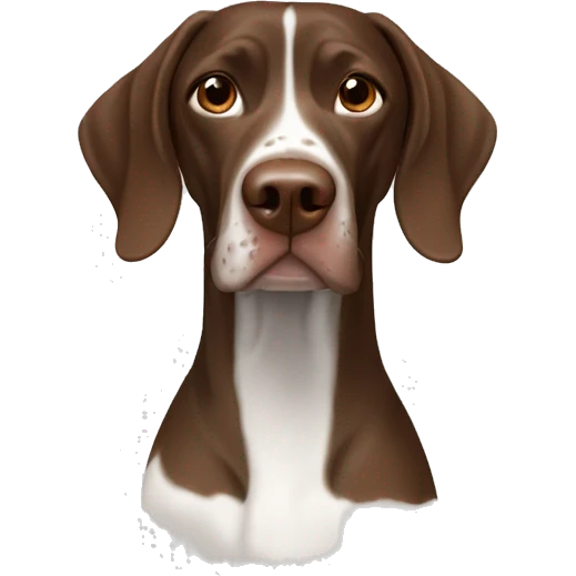brown Braque Francais dog French Pointer  emoji