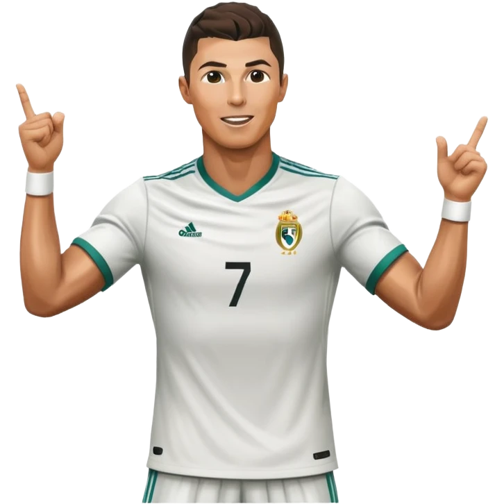 Cristiano Ronaldo football player celebrating a goal emoji