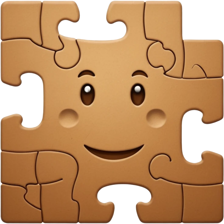 corner missing piece brown puzzle emoji