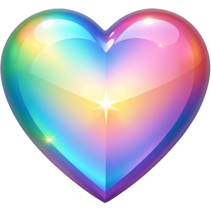 Prism Sparkle Heart emoji