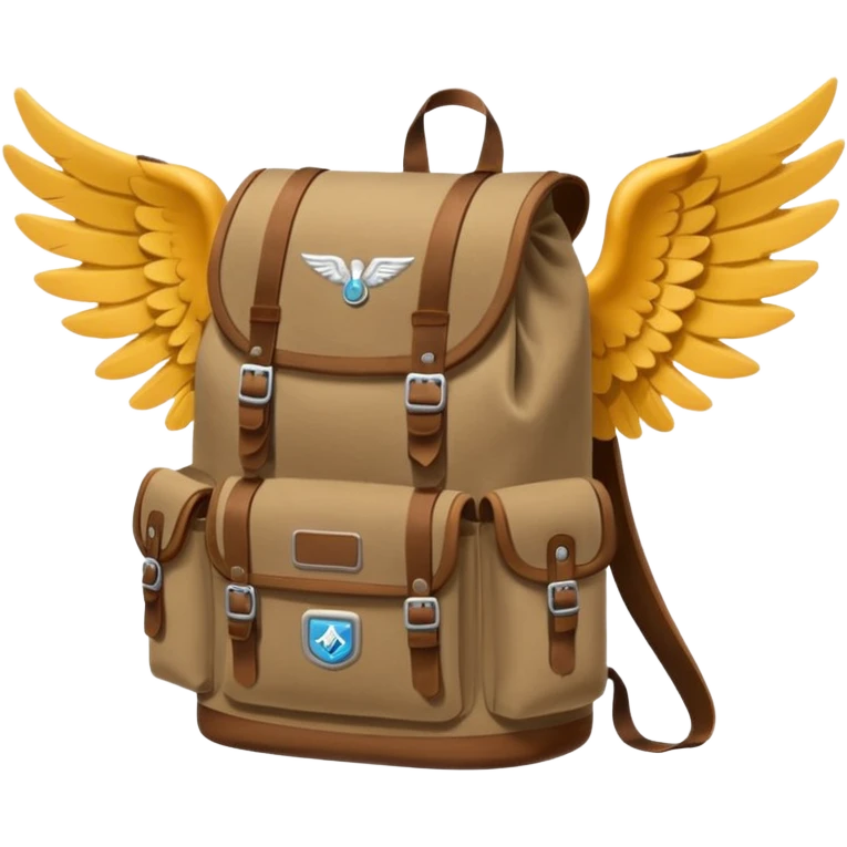 hiking backpack with wings emoji