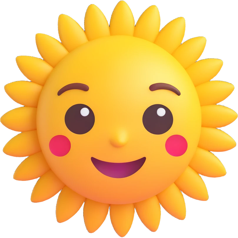 sunshine 3D emoji style emoji