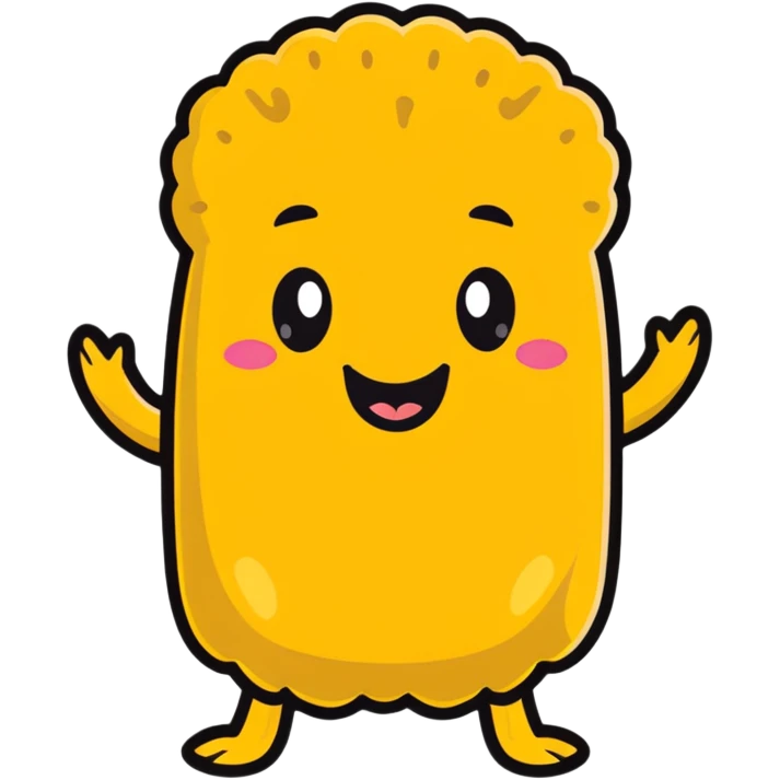 happy smiling mcnugget character emoji