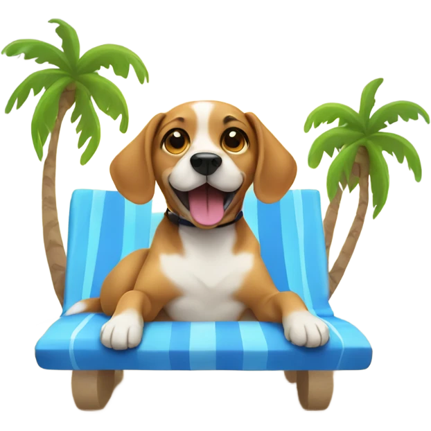 Dog on vacation  emoji