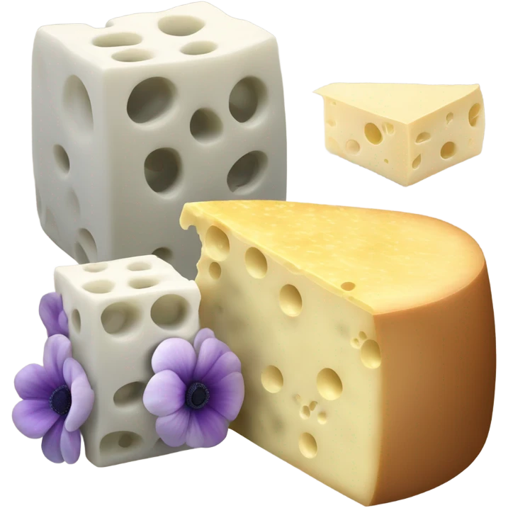 A ￼anemone and blocks of cheese all numbing mp3s emoji