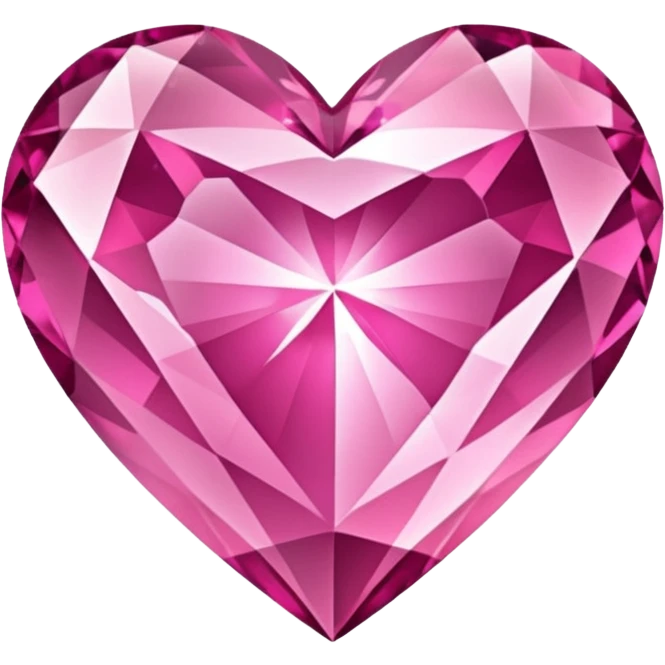 glitter pink crystal heart emoji