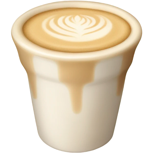 Macadamia milk latte emoji