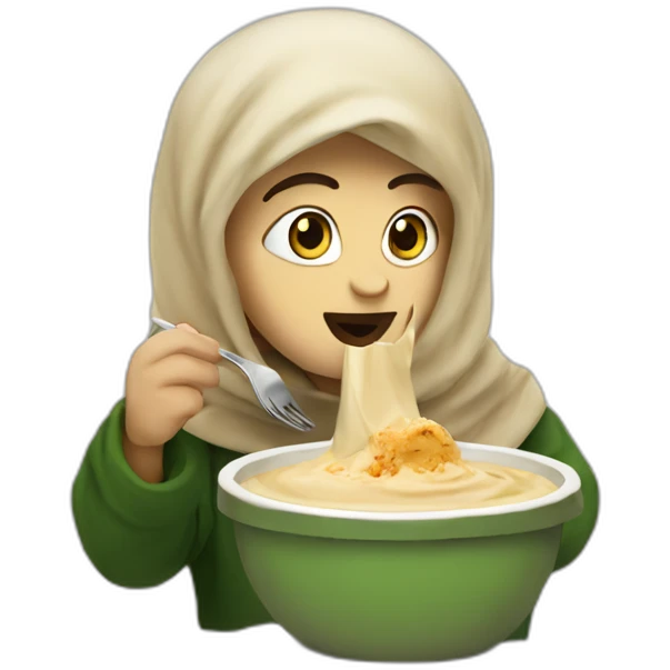 Hamas eating houmous emoji