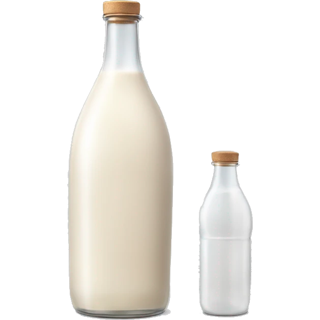 realistic clear bottle puertorrican coquito isolated emoji