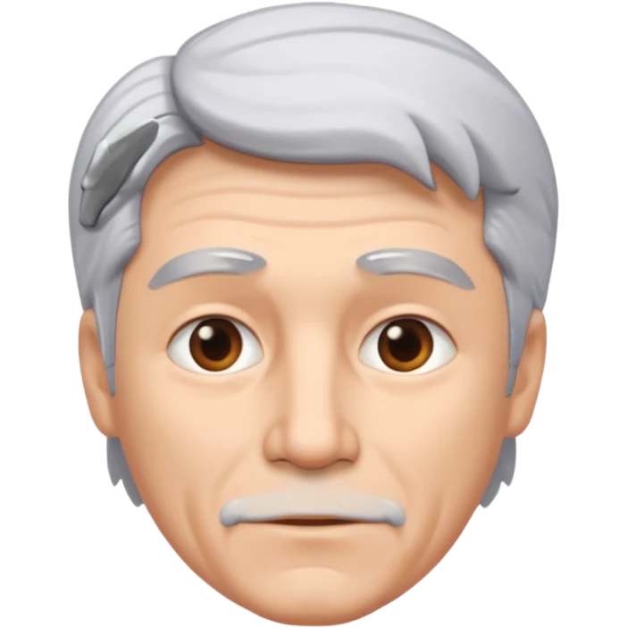 silver haired man emoji
