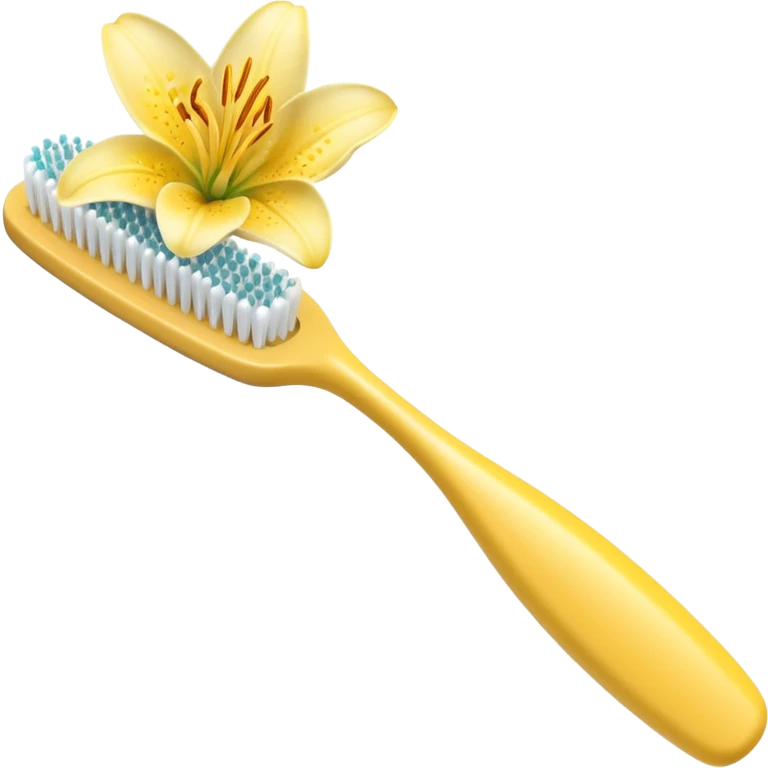 Lily Pollen on a toothbrush emoji