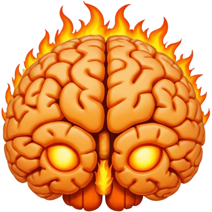 Brain on fire emoji