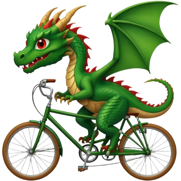 Um dragão de bicicleta emoji
