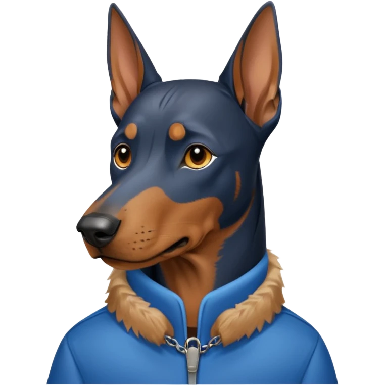 Doberman with clothes on emoji