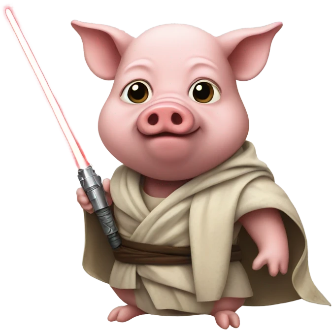 Jedi pig emoji