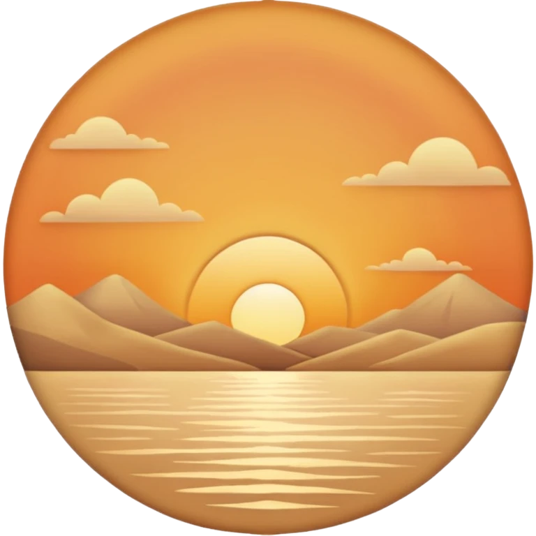 Beige sunset emoji